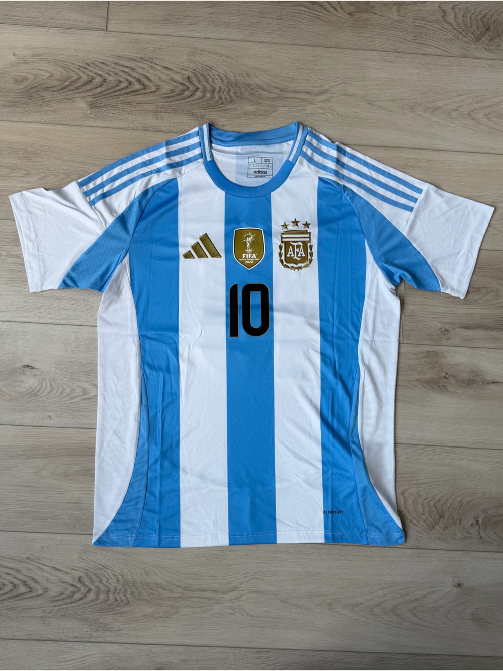 adidas Messi Jersey Blue & White Argentina Soccer Jersey #10